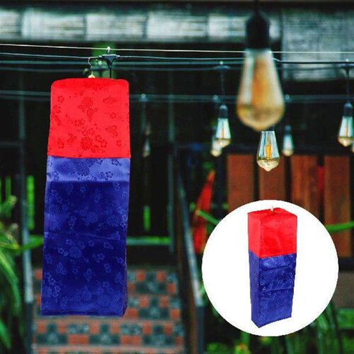 Food Korean Red and Blue Lanterns Chandelier Lamp Chinese