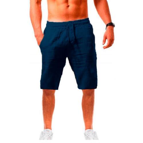 New Mens Cotton Linen Shorts Pants Male Summer Breathable S