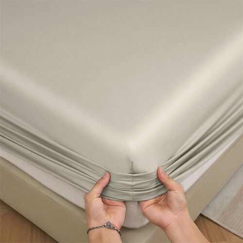 100% cotton fitted sheet with elastic band solid bed cover