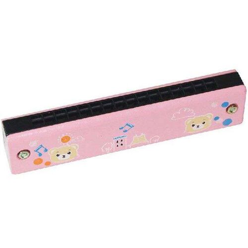 1/2/4PCS Holes Cartoon Wooden Harmonica Mouth Organ Kids