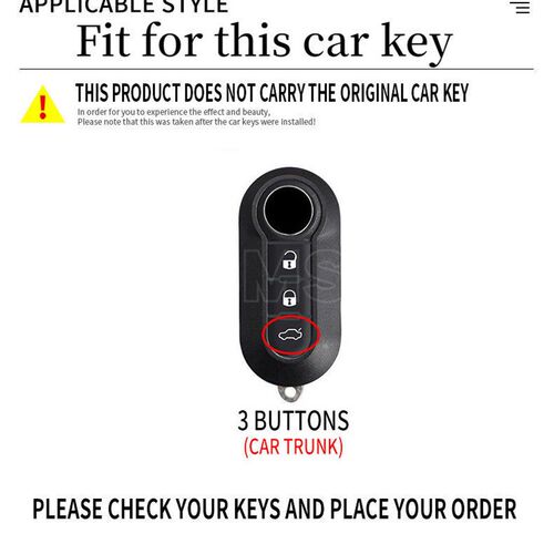 3 Buttons  Alloy Car Flip Key Case ver for Fiat Ducato 500 5