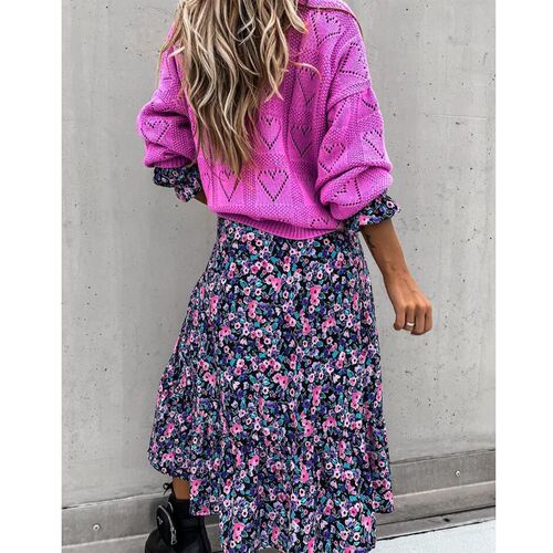2020 Winter womens sweatershirts Heart Hollow Out Boho