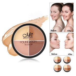 4 Colors Face Makeup Concealer Oil Control Full Cover 粉底霜
