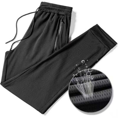 Summer Thin Ice Silk Mesh Casual Ankle-length Pants Fashiona