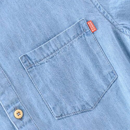 Denim Shirt Mens Thin Summer Half-sleeved Casual Top Mens