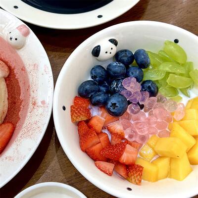 3D Cartoon Bowls - Embossed Ceramic Fruit Plates