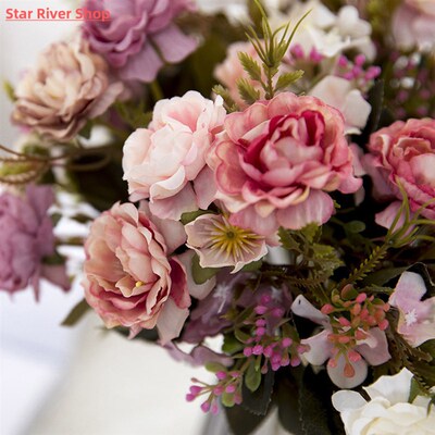 Peony DIY Party Decoration Vintage Silk Artificial Flowers S