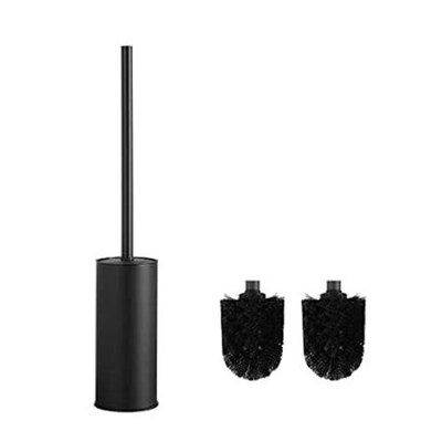 BVL Toilet Brush with Holder Stainless Steel Black Toilet