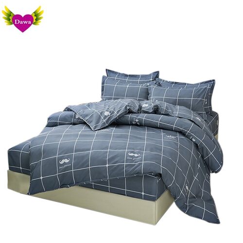 cotton fitted sheet bed sheets set 4pcs duvet cover 床笠四件