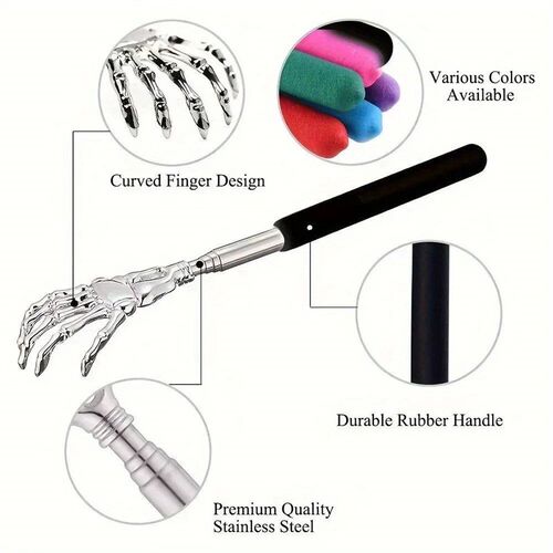 Portable Stainless Steel Telescopic Back Scratcher Extendabl