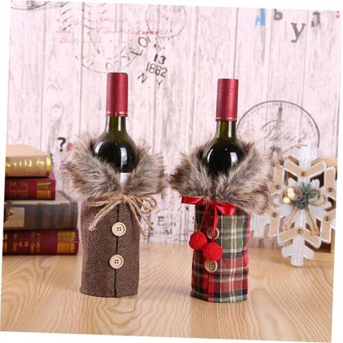 Christmas Wine Bottle Cover Merry Christmas Decorations For