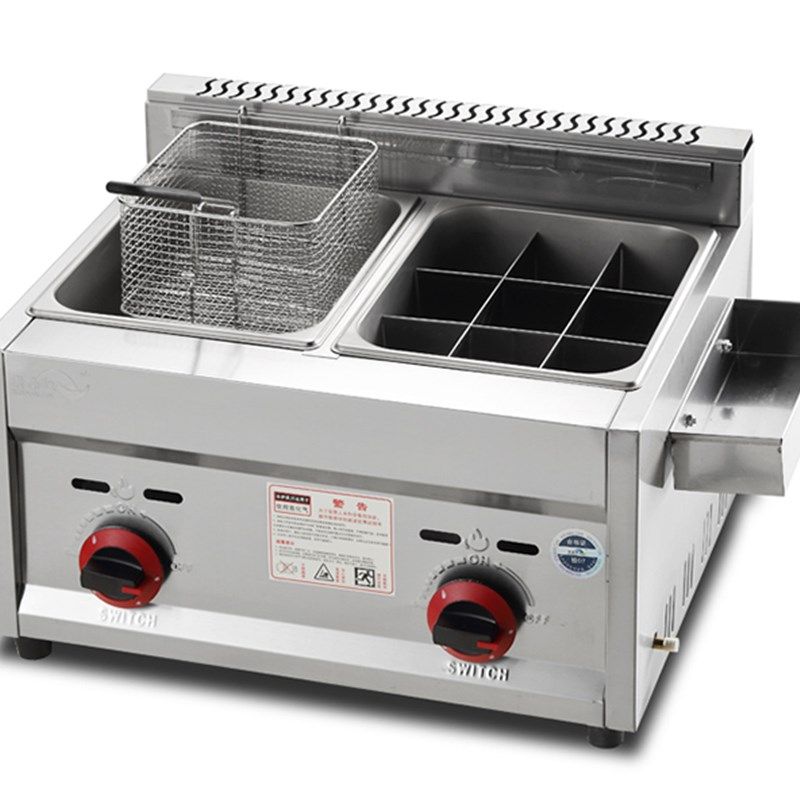 商用炸鸡不锈钢燃气单缸油炸锅煮面炉关东煮炉炸薯条油条机,厨房电器,商用炸锅/炸串/薯条机,淘宝优惠券,粉丝福利购,淘宝优惠卷