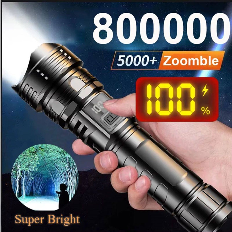 USB Rechargeable High Power LED Flashlight Super Bright Torc图片