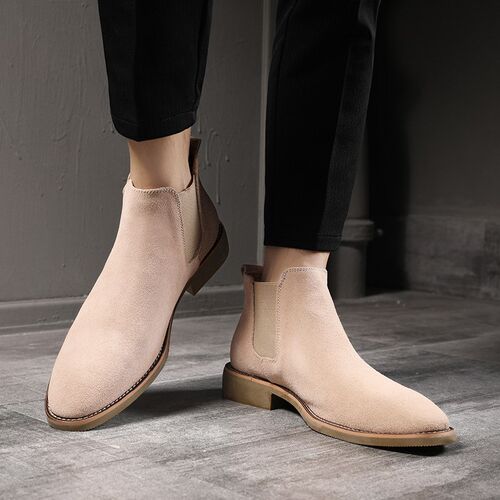 Martin Chelsea Boots For Men Winter Leather Shoes 37-47男靴