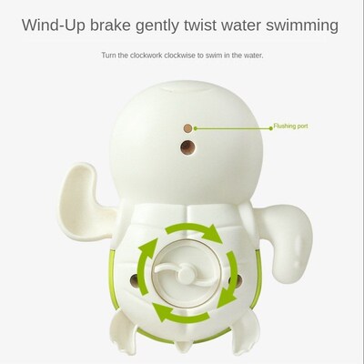 Bath Toys Baby Water Chain Clockwork Cute Cartoon Animal Tur
