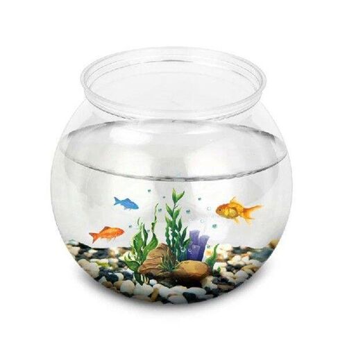 Plastic Fish Bowls Round Clear Aquarium One-piece