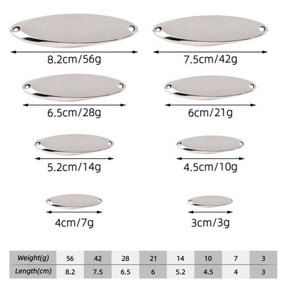 1pcs 3g 7g 14g 21g 28g 56G Metal Spinner Spoon Fishing Lure