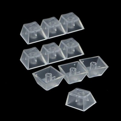 New 10Keys Cherry Profile R4 Transparent ABS Blank Keycaps f