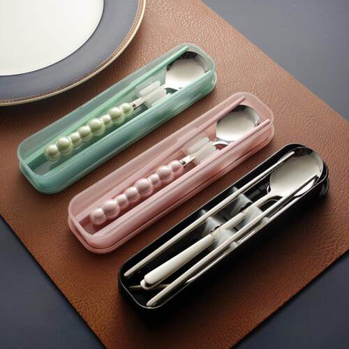 Chopsticks and Spoon Set Student Portable Tableware