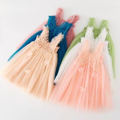 Childrens Princess Skirt Mesh Dress Slings Slings Puffy Ski