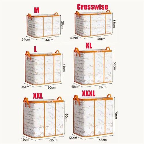 Large Capacity Foldable Storage Bag Transparent Waterproof