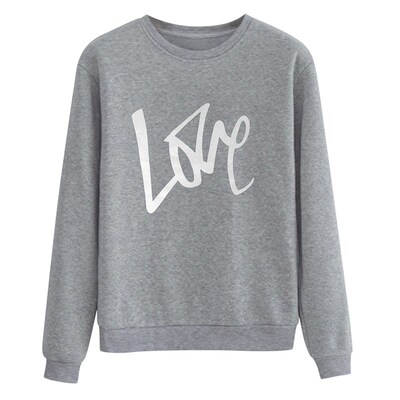 1PCS Womens Couples LOVE Print Fashion Neutral Long-Sleeved