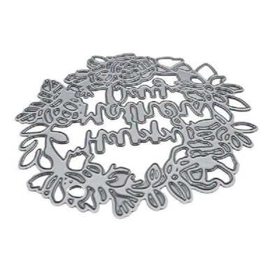 Happy Mothers Day and Flower Wreath Metal Cutting Dies