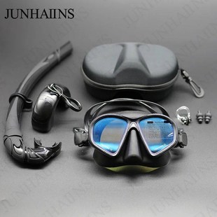 Tempered Glass Freediving Mask Snorkeling Set Foldable snork
