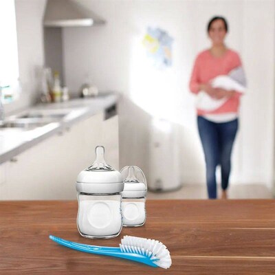 Baby Milk Bottle Brush 360 Degree Pacifier Brush Bottle Glas