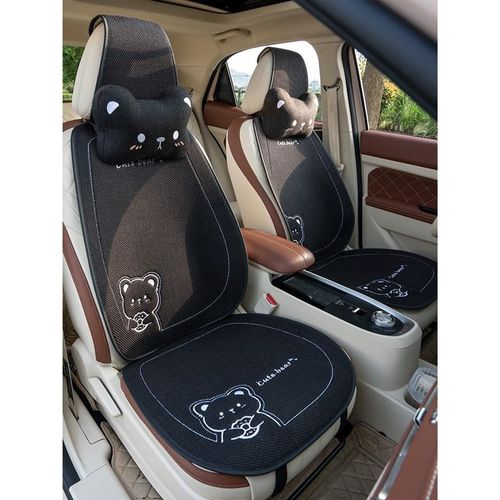 东风纳米01通用座椅四季专用汽车坐垫亚麻半包座垫新款车座