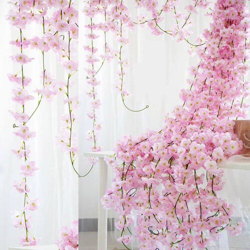 180cm Fake Ivy Wisteria Cherry Flowers Artificial Plant Vine