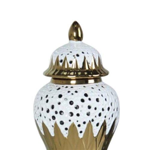 Porcelain Ginger Jar Storage Tank Ceramic Vase for Flower