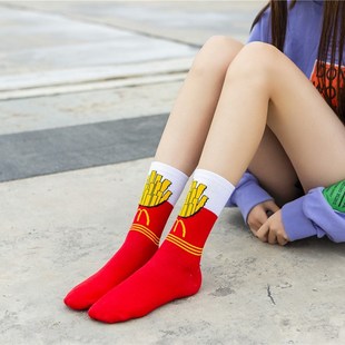 Hot Sales Funny Socks Women Casual Cartoon Fruit Banana Avoc