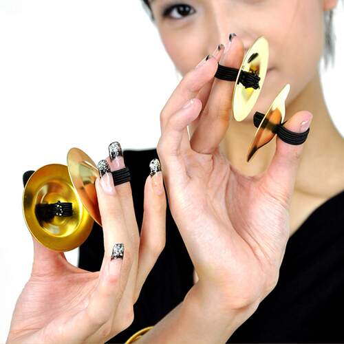 1 Pair Mini Cymbal Orff Instrument Belly Dance Finger Cymba
