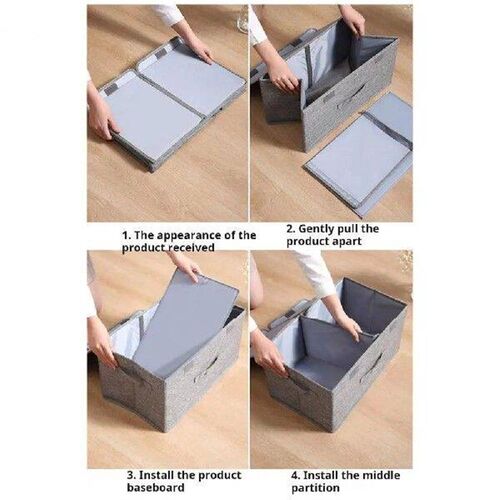 Storage Case Capacity Collapsible Toy Box with Sturdy