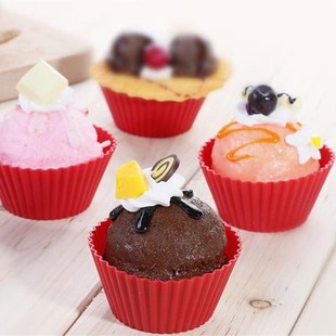 New Silicone Cupcake Mold Heart 6pcs Cake Muffin Mold Bakewa
