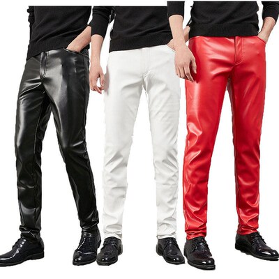 Shilin Autumn And Winter New Leather Pants Mens Large Size