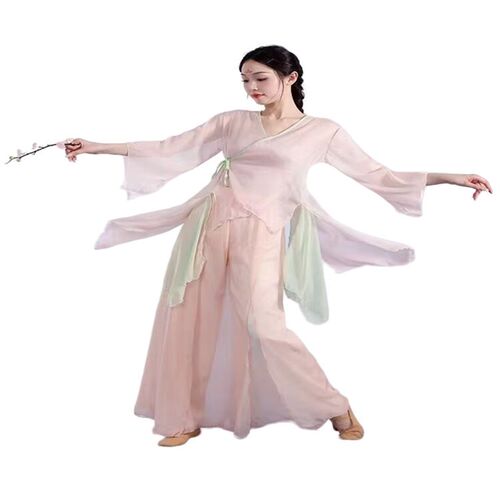 Classical Dancewear Womens Flowy Gauze Dress Chinese Dance P