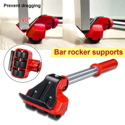 5Pcs/Set Heavy Duty Furniture Lifter Mover Roller with Wheel
