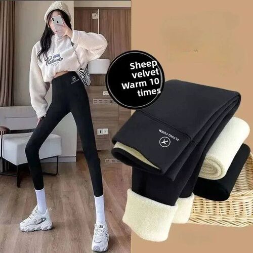 Women Thermal Leggings Winter Warm Elastic Translucent Panty