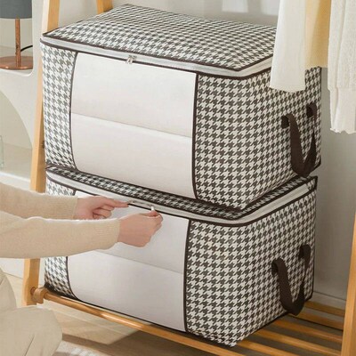 Clothes Quilt Storage Box Dustproof Organizers Non-Woven War