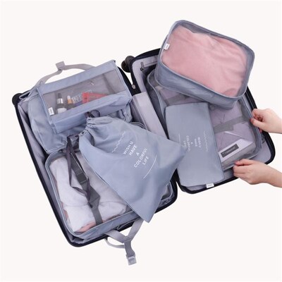 8/6 pieces Set Travel Organizer Storage Bags Suitcase