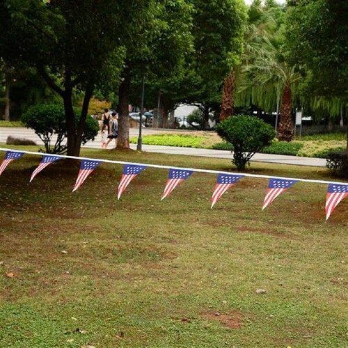 5 M National Flag Lace Patriotic Garland USA Banner Sun