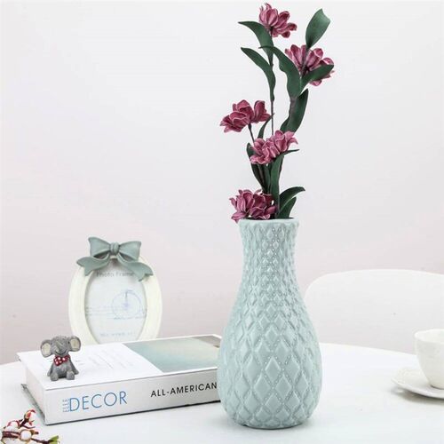 Unbreakable Plastic Flower Vase Decoration Home White Imitat