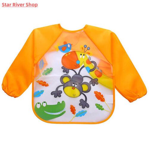 Feeding Baby Bibs Waterproof Bandana Cute Full Sleeved Bibs