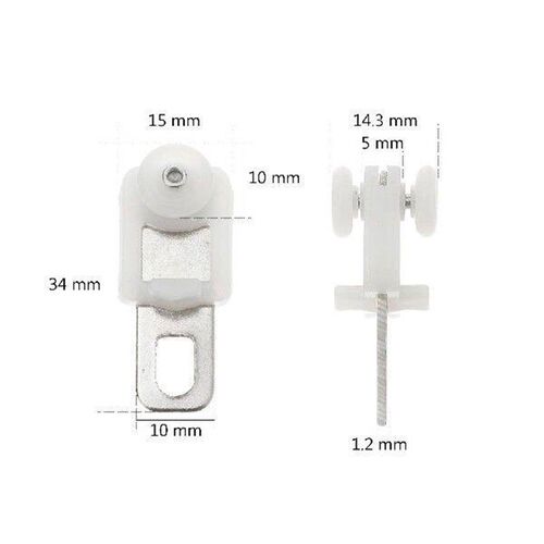 50PCS Stainless Steel Heavy Duty Curtain Track Roller
