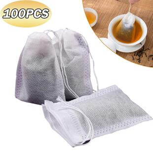 100Pcs Disposable Teabags Non-Woven Fabric Tea Filter Bag fo