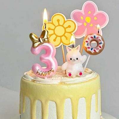 Birthday Candle Princess Numbers Cake Decorationbirthday