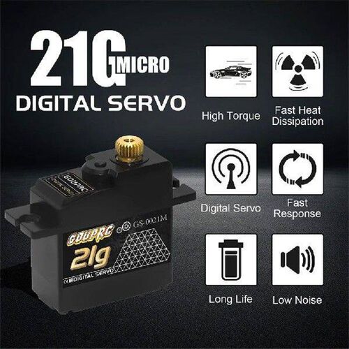 21G Waterproof RC Digital Micro Servo with 25T Servo Horn