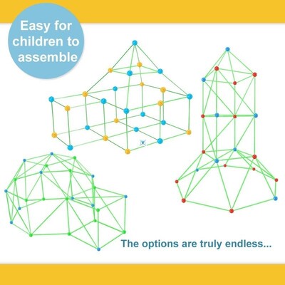 Fort Building Kit Construction Set kids Toy Tents Fortress